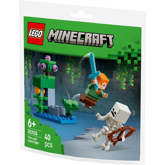 LEGO 30705 Minecraft Duelo en la Cueva Frondosa Juego de Construcción 40 Piezas 4 LEGO 30705 Minecraft Duelo en la Cueva Frondosa Juego de Construcción 40 Piezas 4