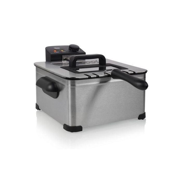 Tristar FR-6949 Freidora de Aceite 2000W, 5L, con 3 Cestas (para freír simultáneamente), Zona Fría, Visor y Termostato Ajustable