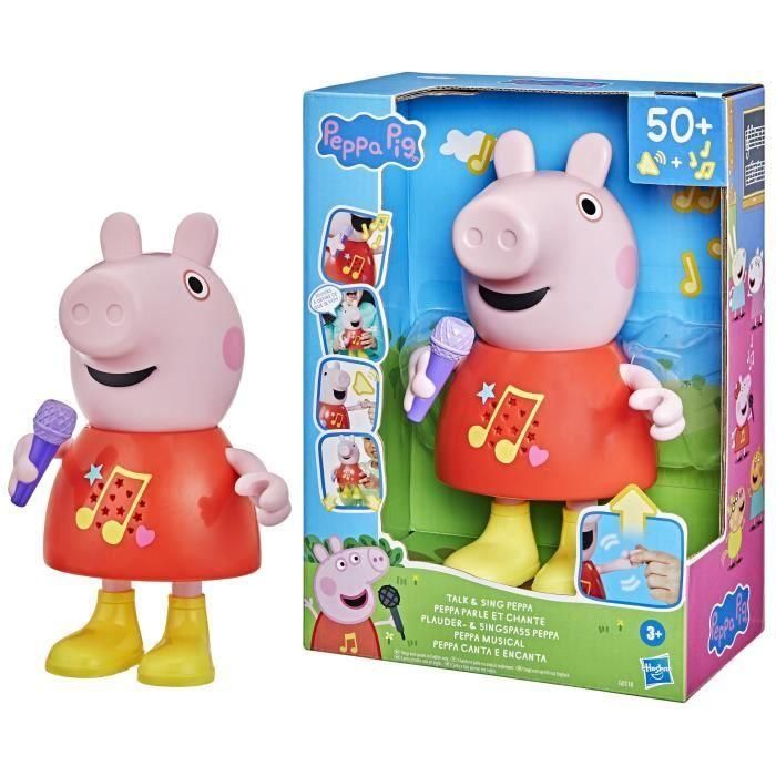 Juguete musical parlante y cantor de Peppa Pig con más de 50 sonidos, frases y canciones, juguetes preescolares para niñas y niños