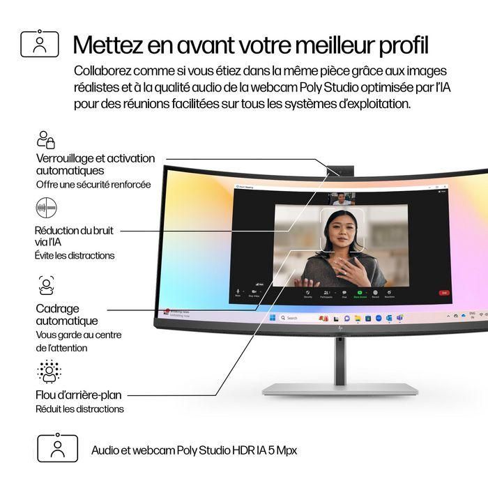 HP 734pm Monitor de Conferencias Ultrawide WQHD 34'' Serie 7 Pro con Thunderbolt 4 e IA Integrada 7 HP 734pm Monitor de Conferencias Ultrawide WQHD 34'' Serie 7 Pro con Thunderbolt 4 e IA Integrada 7