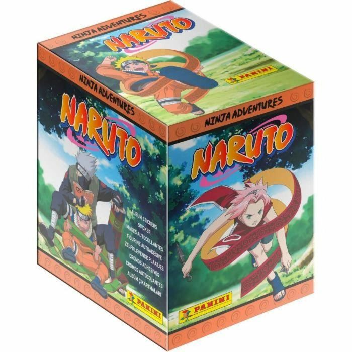 Panini PAN8051708019391 Caja de 36 bolsillos y 180 pegatinas Naruto: Las aventuras de un ninja