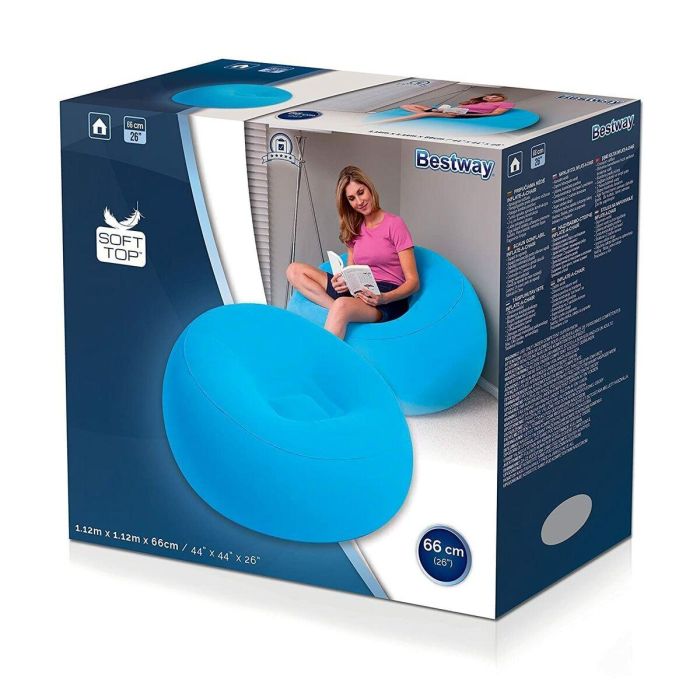 Bestway Sillon Hinchable Gigante Fashion Color Surtido 112x112x66 cm Interior 75052 9