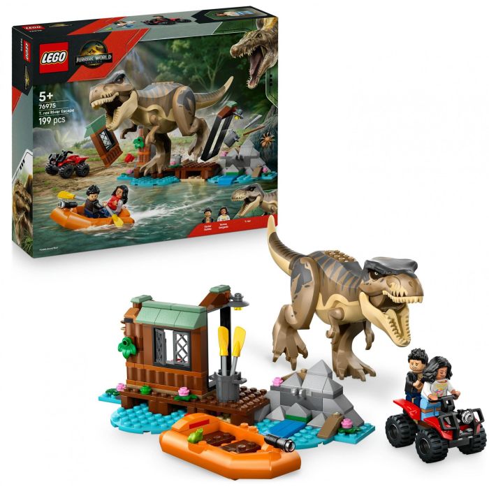 LEGO 76975 Jurassic World Huida del T.Rex por el Río - Juego de Construcción 199 Piezas para Niños +5 Años 3 LEGO 76975 Jurassic World Huida del T.Rex por el Río - Juego de Construcción 199 Piezas para Niños +5 Años 3