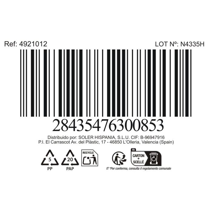 Inde Taza Jumbo 340 cc "Love&Peace" Ø8.5x10.2cm 2