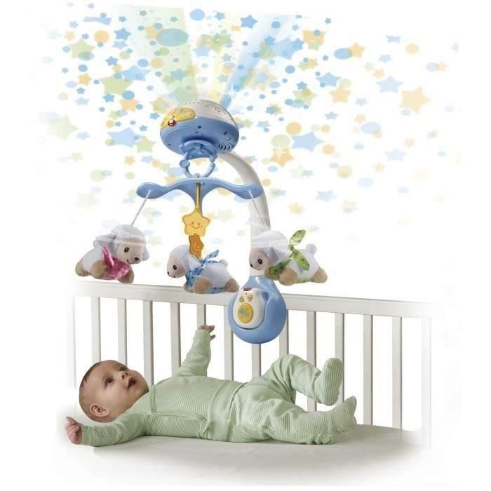 Vtech Baby Móvil Musical Lumi Mobile Contador de Ovejas Azul 3 en 1 con Proyector Desmontable y Control Remoto 2