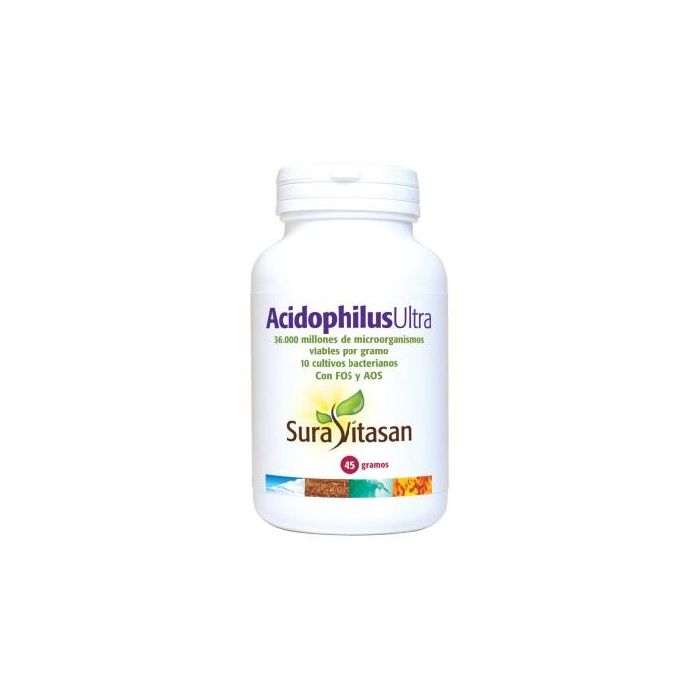 SURA VITASAN Acidophilus Ultra Polvo 45Gr. (Refrigeración) - 11 cepas bacterianas, 36.000 millones UFC