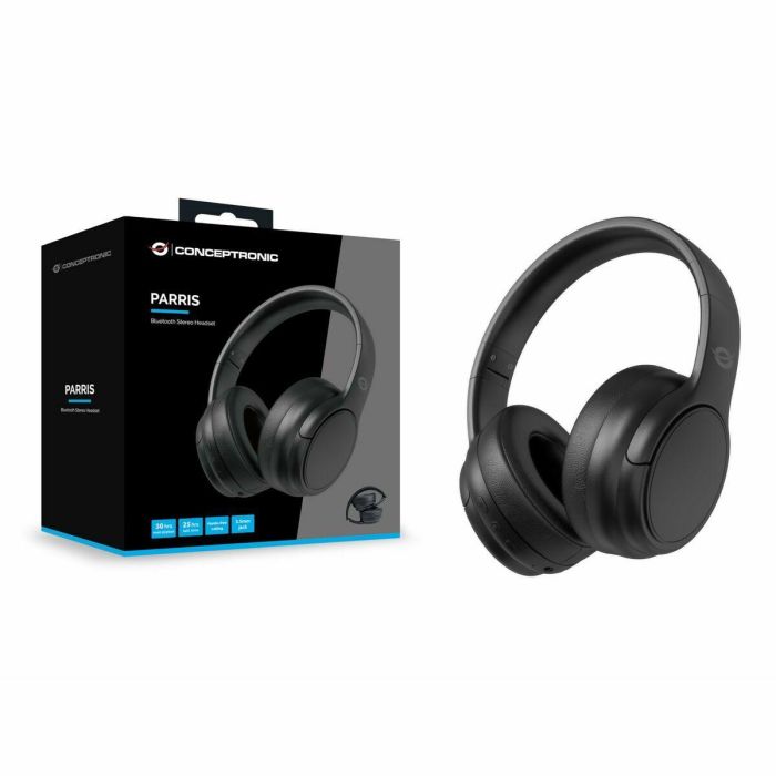 Conceptronic Auriculares Parris03B Inalámbricos Bluetooth 5.4, 30h Batería, Plegables, Negro 4 Conceptronic Auriculares Parris03B Inalámbricos Bluetooth 5.4, 30h Batería, Plegables, Negro 4