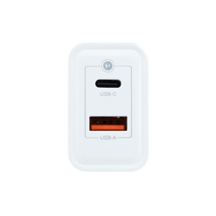 COOLBOX Cargador USB Pared COO-CUP-30CA GAN 30W USB-C/USB-A QC3.0 Blanco 1 COOLBOX Cargador USB Pared COO-CUP-30CA GAN 30W USB-C/USB-A QC3.0 Blanco 1