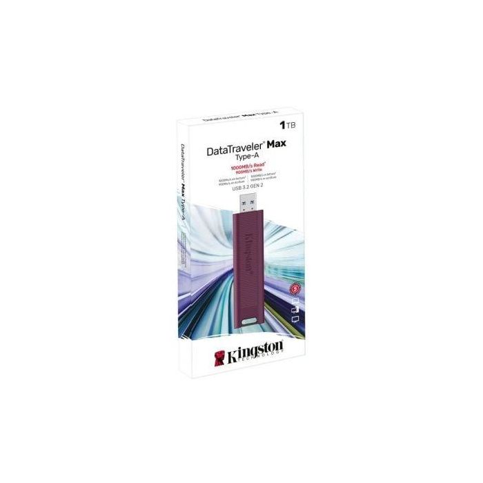 Kingston DataTraveler Max USB 3.2 Gen 2 1000GB Rojo DTMAXA/1TB - 1000MB/s Lectura, 900MB/s Escritura 2 Kingston DataTraveler Max USB 3.2 Gen 2 1000GB Rojo DTMAXA/1TB - 1000MB/s Lectura, 900MB/s Escritura 2