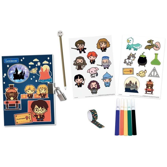 HARRY POTTER Agenda Electrónica Mágica con Efectos de Luz, Candado y Llaves. Incluye Bolígrafo, Rotuladores y Pegatinas para Decorar 0 HARRY POTTER Agenda Electrónica Mágica con Efectos de Luz, Candado y Llaves. Incluye Bolígrafo, Rotuladores y Pegatinas para Decorar 0
