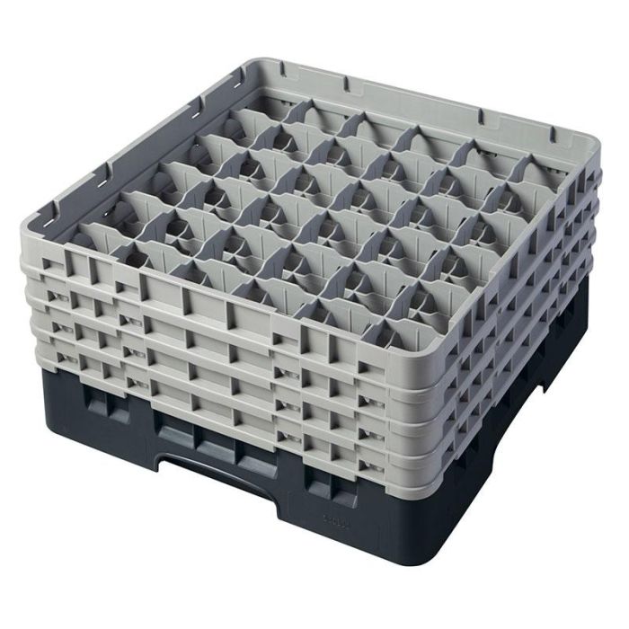 CAMBRO - 36S738-416 - Cesta de lavado 36 comp. 3 alturas - 7,2 cm Ø máx. - alt. máx. 20 cm - 50 x 50 x 22,5 cm - Arándano