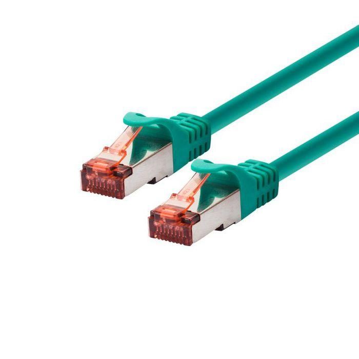 LOGON PROFESSIONAL Cable de Red Patch CAT6 F/UTP Apantallado con Conectores RJ45, 30 Metros, Verde