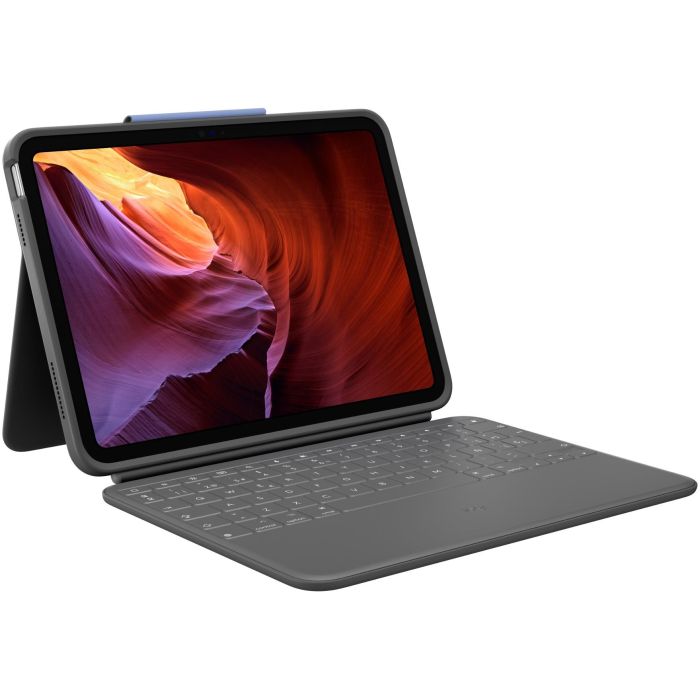 Funda para iPad + Teclado Logitech 920-011203 Qwerty Español Gris Grafito QWERTY