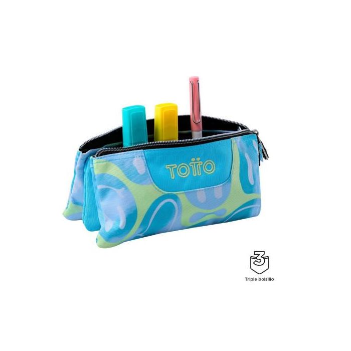 Totto Estuche 3 Compartimentos Tablero Happy Flow AC52ECO012-2416Z-2AU 3 Totto Estuche 3 Compartimentos Tablero Happy Flow AC52ECO012-2416Z-2AU 3