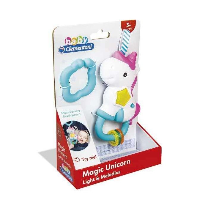 Clementoni Sonajero Unicornio Musical con Sonido 15x22x7cm 2