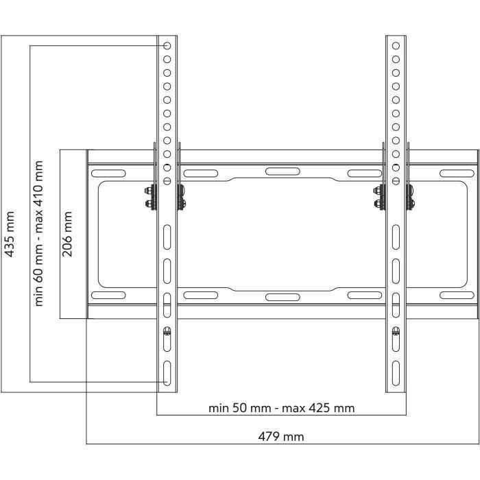 ONE FOR ALL WM2421 - Soporte de pared con ajuste de inclinación de 15 ° para TV de 32 a 55 (81 a 140 cm) - Negro 1