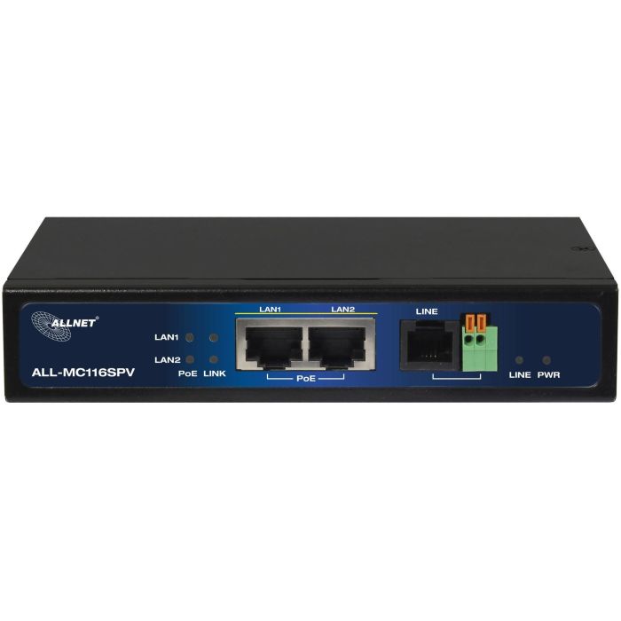 Z ALLNET ISP Bridge Modem VDSL2 mit Vectoring/Point-to-Point Slave-Modem & 2x PoE IEEE802.3at Ports unmanaged ALL-MC116SPV-VDSL2 2 Z ALLNET ISP Bridge Modem VDSL2 mit Vectoring/Point-to-Point Slave-Modem & 2x PoE IEEE802.3at Ports unmanaged ALL-MC116SPV-VDSL2 2