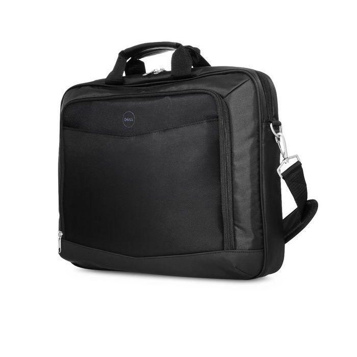 Dell Funda para Portátil de 14 pulgadas, Negra, con Compartimentos, Resistente al Agua y Correa para Equipaje
