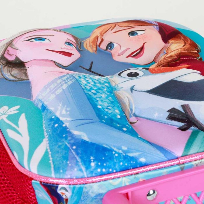 Mochila 3D con Ruedas Pequeña Family Disney Frozen 2 Azul 4