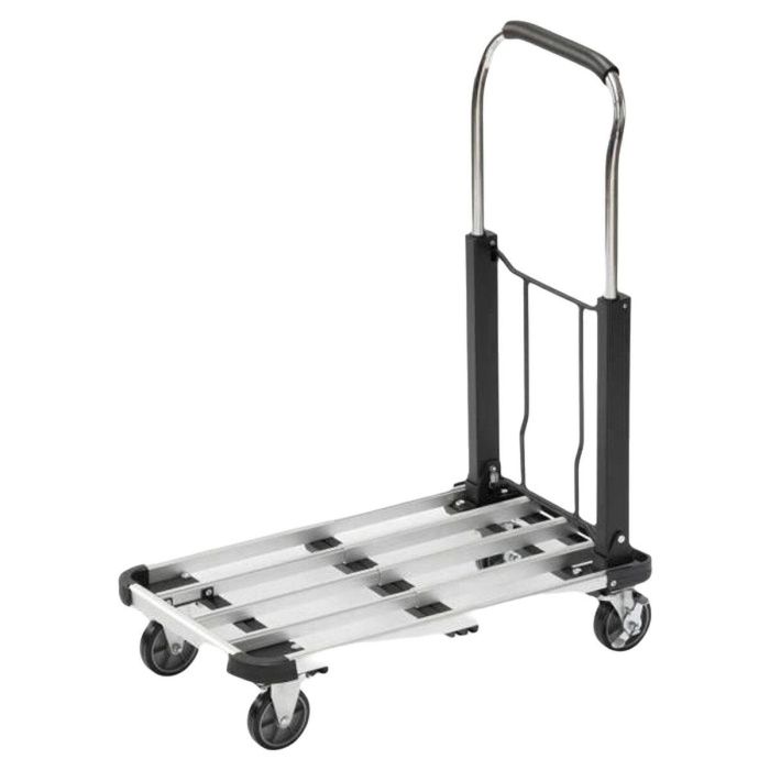 Meister Carro de plataforma plegable de aluminio, 150 kg de carga, ajustable, ruedas Ø100 mm, TÜV/GS, 5 años garantía 0 Meister Carro de plataforma plegable de aluminio, 150 kg de carga, ajustable, ruedas Ø100 mm, TÜV/GS, 5 años garantía 0