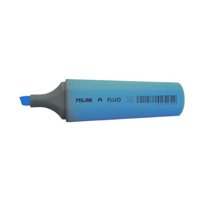 Milan Marcador Fluorescente Fluo Azul Punta Biselada Caja Expositora 12 Ud 1 Milan Marcador Fluorescente Fluo Azul Punta Biselada Caja Expositora 12 Ud 1