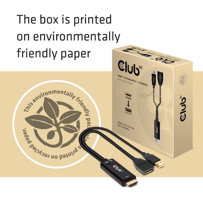 Club 3D Adaptador HDMI 2.0 a DisplayPort 1.2, 4K 60Hz HDR Activo, CAC-1331 5