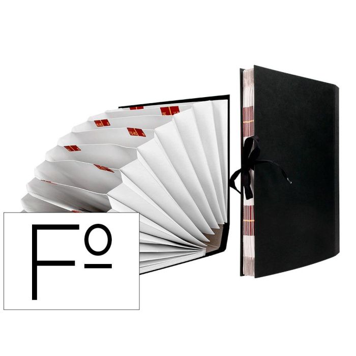 Carpeta Fuelle Liderpapel Folio Carton Forrado Negra