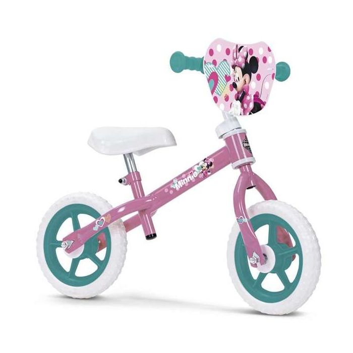 Huffy Bicicleta sin Pedales Minnie de 10 Pulgadas, Rosa. Para Niños a partir de 2 Años hasta 3 Años. Estructura de Hierro. 2
