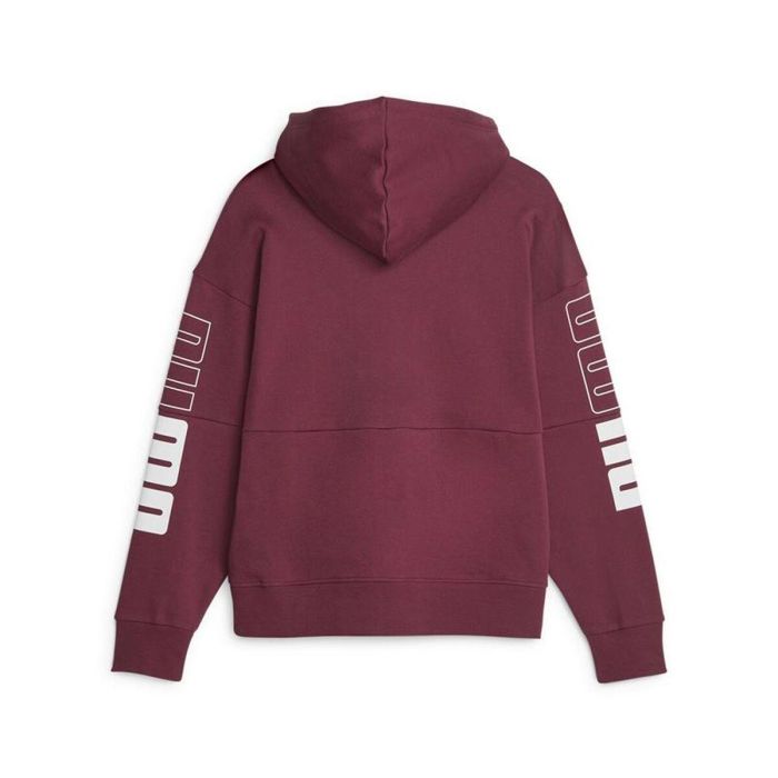 Sudadera con Capucha Mujer Puma Power Colorblock Rojo Oscuro 1