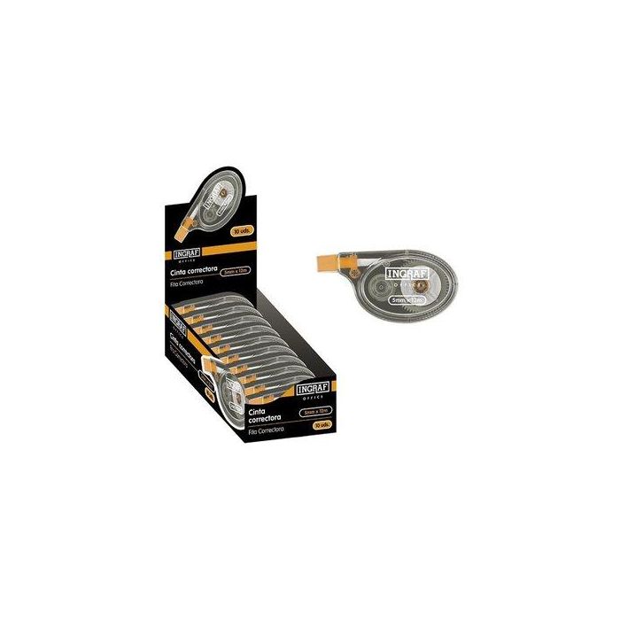 Corrector Cinta Ingraf Office 5Mm X 12M 10 unidades
