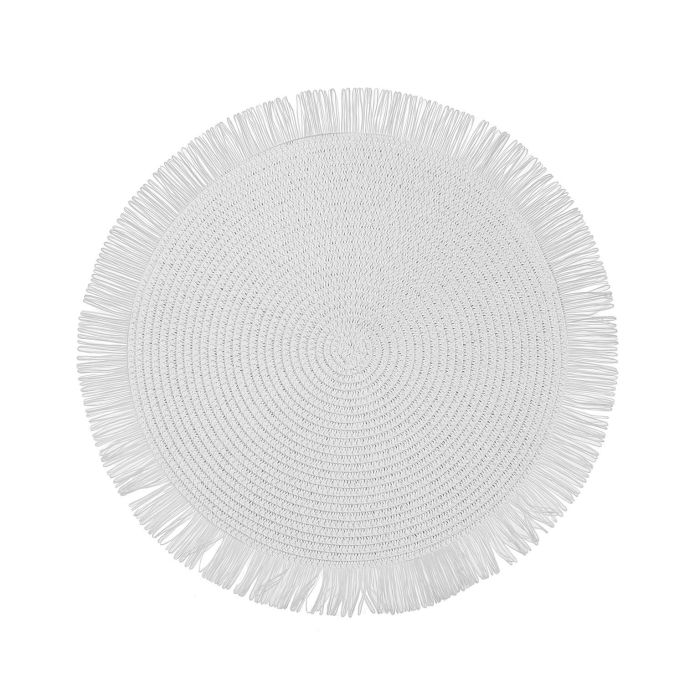 Salvamantel Con Flecos Blanco Versa (6 Unidades) Salvamantel Con Flecos Blanco Versa (6 Unidades)