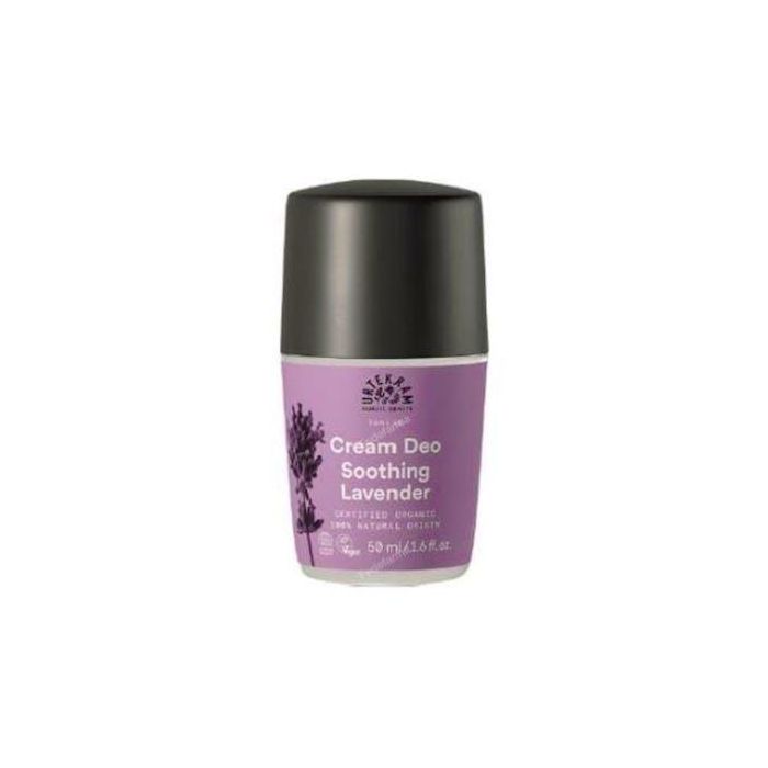 URTEKRAM Desodorante Lavanda Soothing en Crema Eco 50ml con Fermento de Lactobacilos, Ácido Hialurónico y Aloe Vera