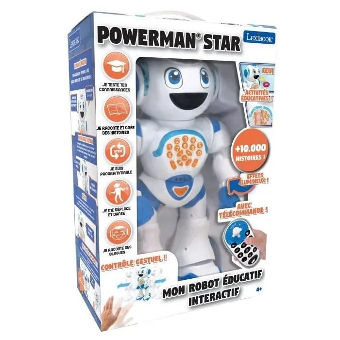 Lexibook POWERMAN STAR - Robot Interactivo para Jugar y Aprender con Control por Gestos y Mando a Distancia, Movimientos de Cabeza 5 Lexibook POWERMAN STAR - Robot Interactivo para Jugar y Aprender con Control por Gestos y Mando a Distancia, Movimientos de Cabeza 5