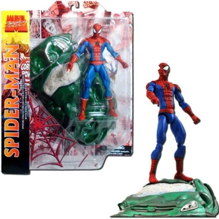 Diamond Select Toys Marvel Select Spiderman Figura Articulada de 18 cm 0 Diamond Select Toys Marvel Select Spiderman Figura Articulada de 18 cm 0