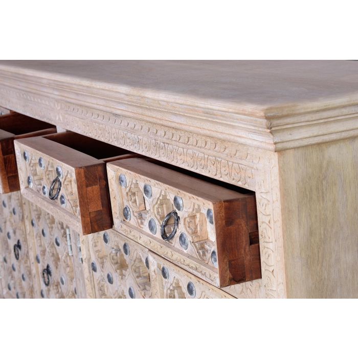 Giner y Colomer Aparador Madera de Mango Natural 190 cm 4 Puertas 4 Cajones 3