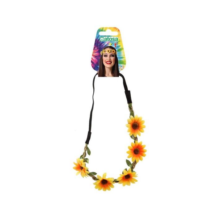 Diadema Con Girasoles Para Mujer Estilo Hippie Años 60 1