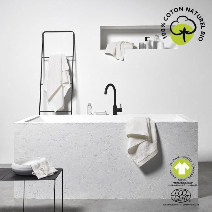 Today TOD3574643537027 Toalla de Baño Maxi de Algodón Orgánico Color Tiza 90x150 cm 1