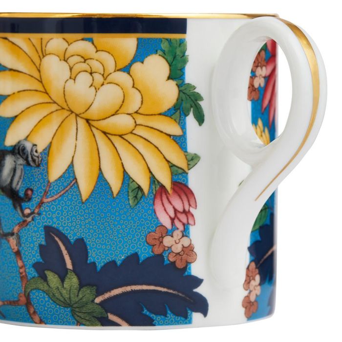 Wedgwood Taza Wonderlust 280 Ml Sapphire Garden (4 Unidades) Con Franjas de Oro de 22 Quilates 4
