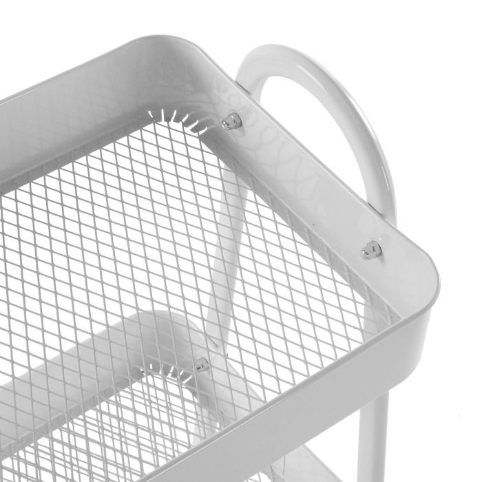 Carro Metalico Blanco De 3 Baldas Versa 30X77CM 1 Carro Metalico Blanco De 3 Baldas Versa 30X77CM 1