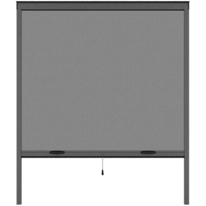 Moustikit MOU3391929900906 Mosquitera para Ventana de Aluminio Gris Antracita L125xH145 cm - Cortable