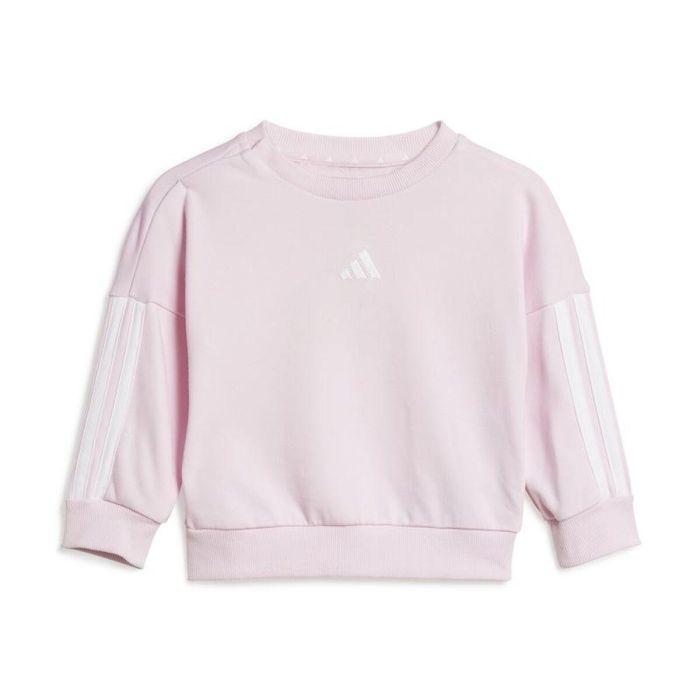 Conjunto Deportivo para Bebé Adidas 3 Bandas French Terry Jogger Rosa 6