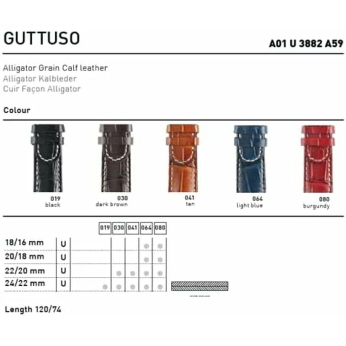 Correa para Reloj Morellato A01U3882A59041CR24 24 mm Marrón 2 Correa para Reloj Morellato A01U3882A59041CR24 24 mm Marrón 2