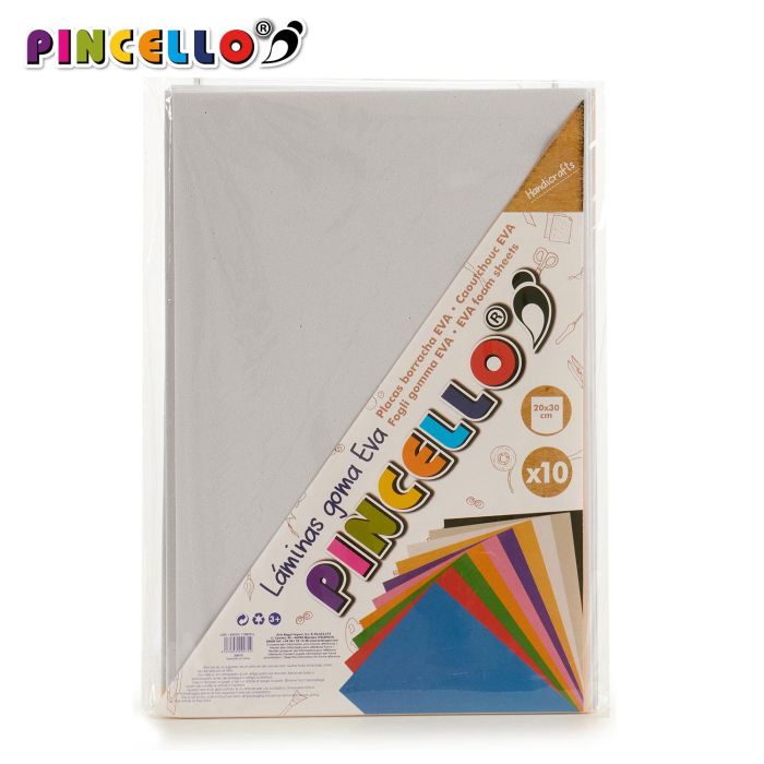 10 Láminas Goma Eva Blanco 20x30 cm - Pincello (24 Unidades) 1 10 Láminas Goma Eva Blanco 20x30 cm - Pincello (24 Unidades) 1