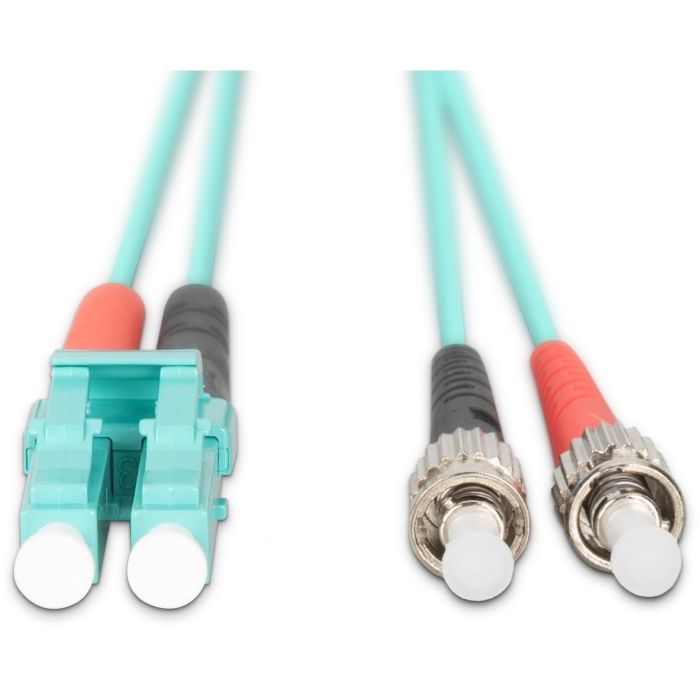 Digitus Cable Patch Fibra Óptica LC a ST 1m Multimodo Duplex OM3 - 10 Gbit/s I-VH LSZH para Redes de Alta Velocidad 3