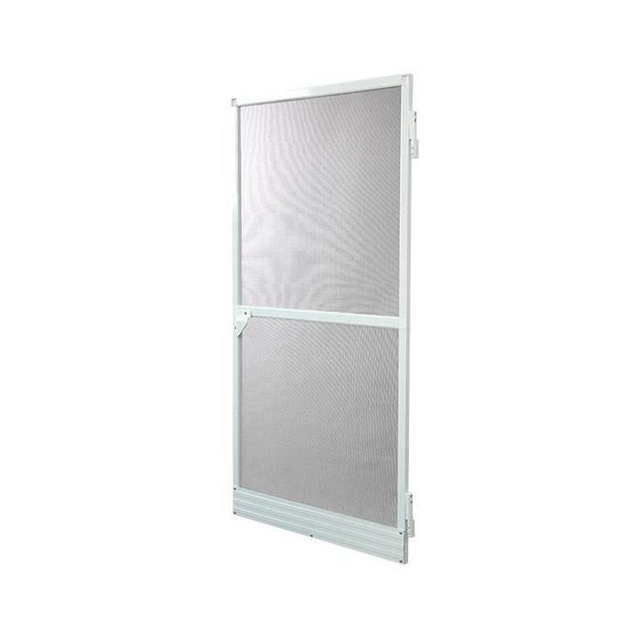 Pantalla de puerta con bisagras - H220 cm x L100 cm - Aluminio blanco 1 Pantalla de puerta con bisagras - H220 cm x L100 cm - Aluminio blanco 1