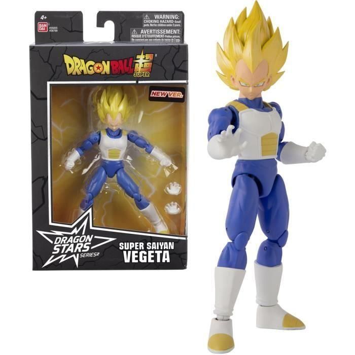 Bandai Dragon Ball Super Figura Super Saiyan Vegeta Dragon Stars 17 cm Articulada con 16 Puntos