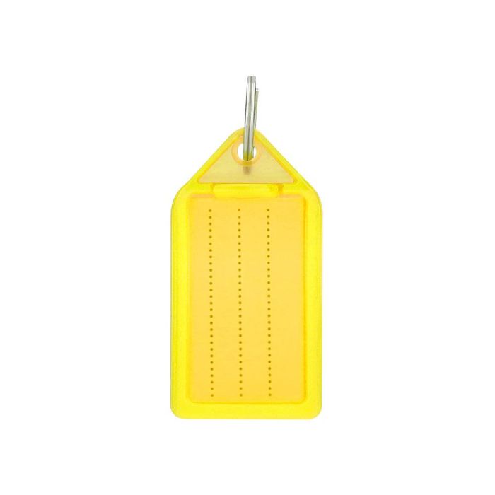 Llavero Portaetiquetas Q-Connect Premium Color Amarillo Caja De 40 Unidades 3