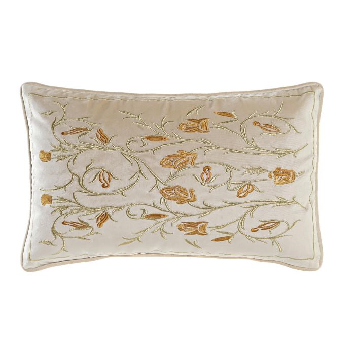 DKD Home Decor Cojín Shabby Chic Diseño Floral Dorado de Poliéster, Dimensiones 50 cm Ancho x 10 cm Largo x 30 cm Alto con Cremallera Oculta 0 DKD Home Decor Cojín Shabby Chic Diseño Floral Dorado de Poliéster, Dimensiones 50 cm Ancho x 10 cm Largo x 30 cm Alto con Cremallera Oculta 0