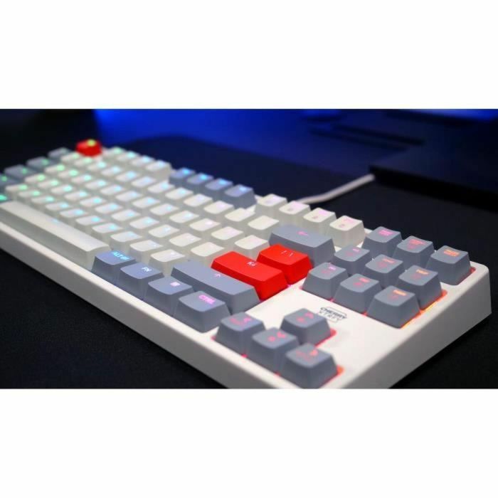 Cherry XTRFY K4V2 TKL RETRO Teclado Mecánico para Juegos RGB MX2A Rojo Negro