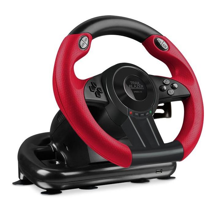 Speedlink SL-450500-BK Volante TRAILBLAZER con Vibración para PC, PS4, Xbox Series X/S/One, Switch - Negro